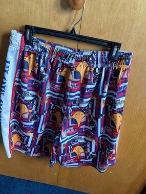 Flow society Colorful Graphic Athletic Shorts - Blue, Red & Yellow